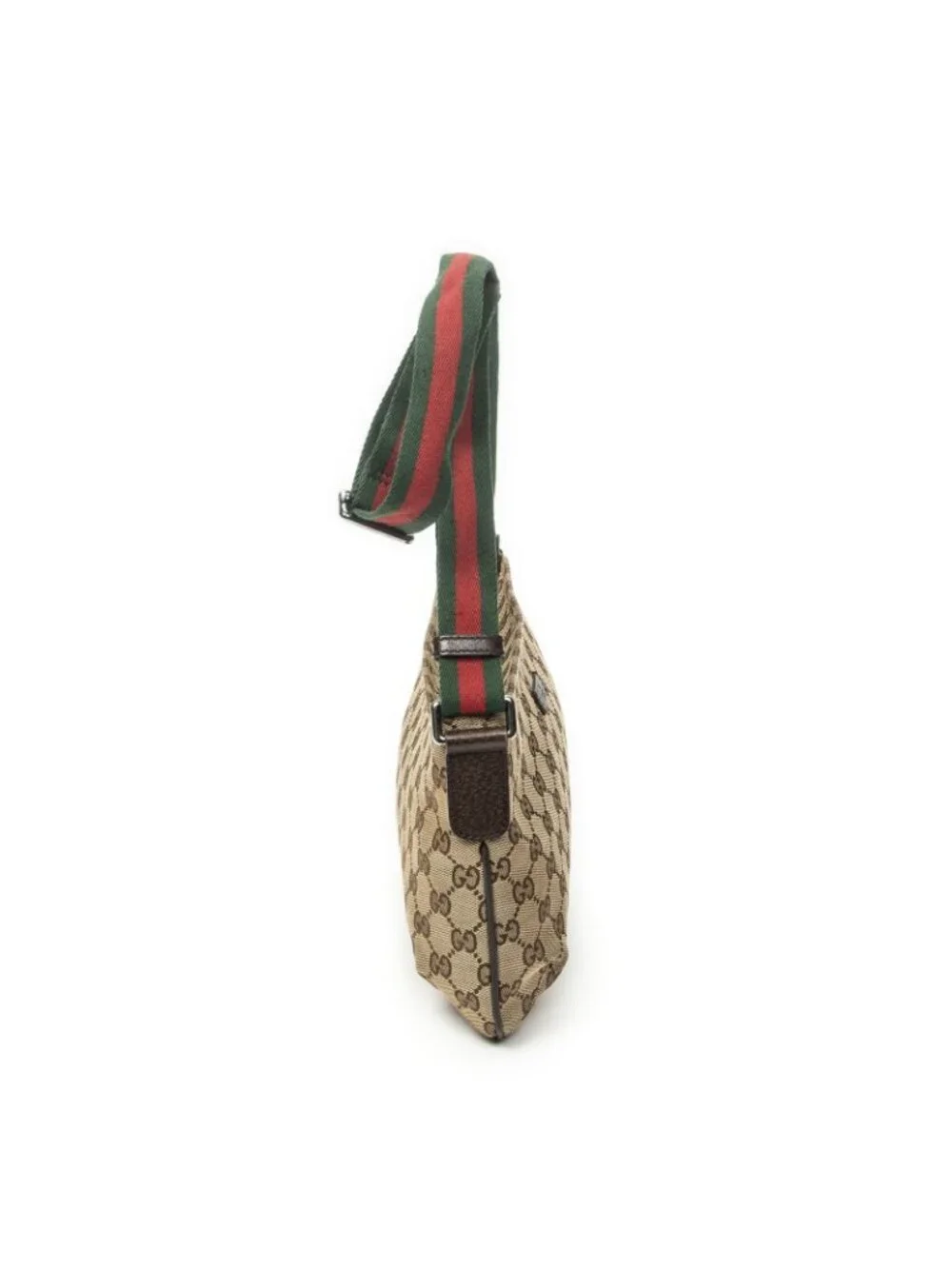 Gucci Mini Zip Crossbody Brown Beige GG Canvas